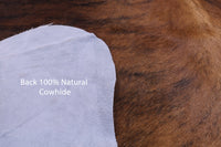 Thumbnail for Brindle Natural Cowhide Rug - Medium 6'7