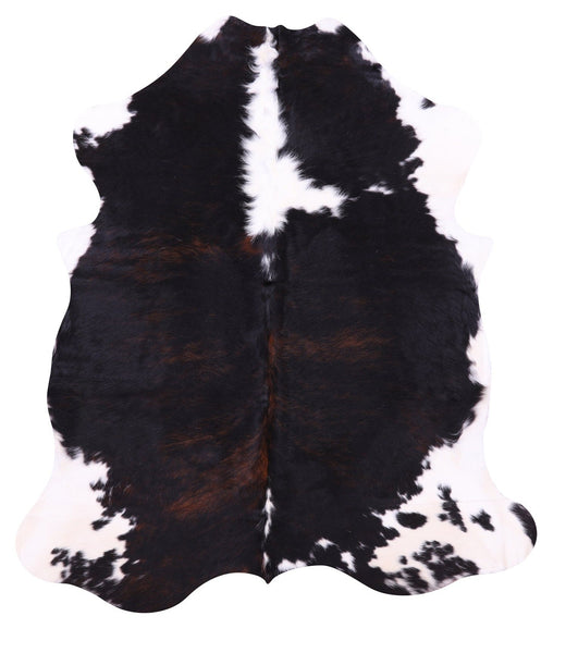 Black & White Natural Cowhide Rug - Medium 6'6"H x 5'10"W