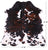 Tricolor Natural Cowhide Rug - Medium 5'10"H x 5'10"W
