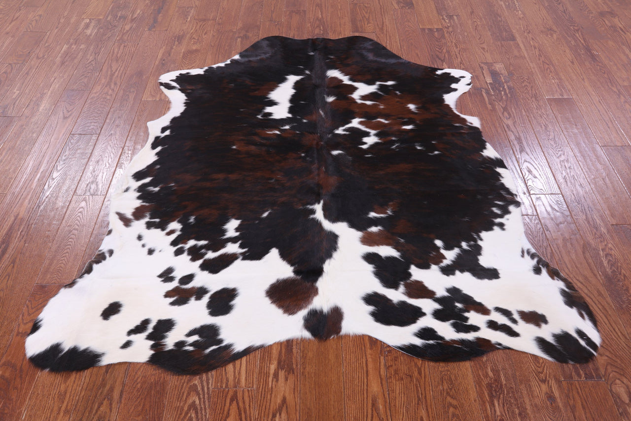 Tricolor Natural Cowhide Rug - Medium 5'10"H x 5'10"W