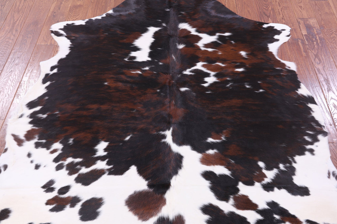 Tricolor Natural Cowhide Rug - Medium 5'10"H x 5'10"W