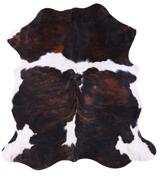 Dark Brindle Natural Cowhide Rug - Large 6'7"H x 6'2"W