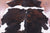 Dark Brindle Natural Cowhide Rug - Large 6'7"H x 6'2"W