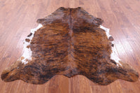 Thumbnail for Brindle Brown Natural Cowhide Rug - Medium 6'7