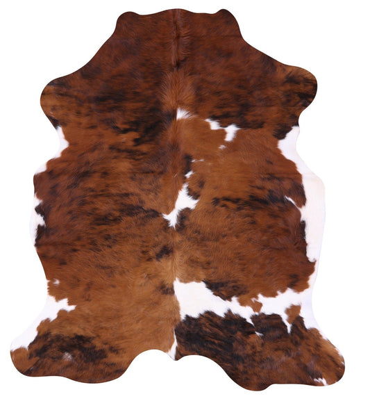 Tricolor Natural Cowhide Rug - Medium 6'2"H x 5'4"W