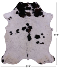 Thumbnail for Black & White Natural Cowhide Rug - Medium 6'9