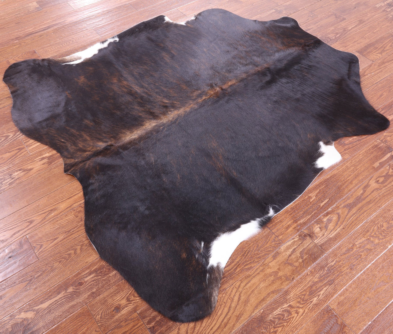 Brindle Natural Cowhide Rug - Medium 6'1"H x 5'9"W