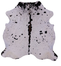 Thumbnail for Black & White Natural Cowhide Rug - Large 6'4