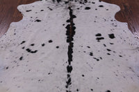 Thumbnail for Black & White Natural Cowhide Rug - Medium 6'4