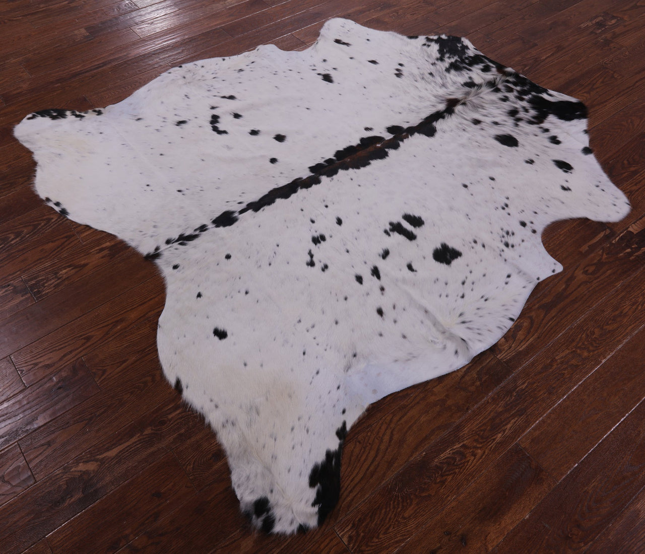 Black & White Natural Cowhide Rug - Large 6'4"H x 6'3"W