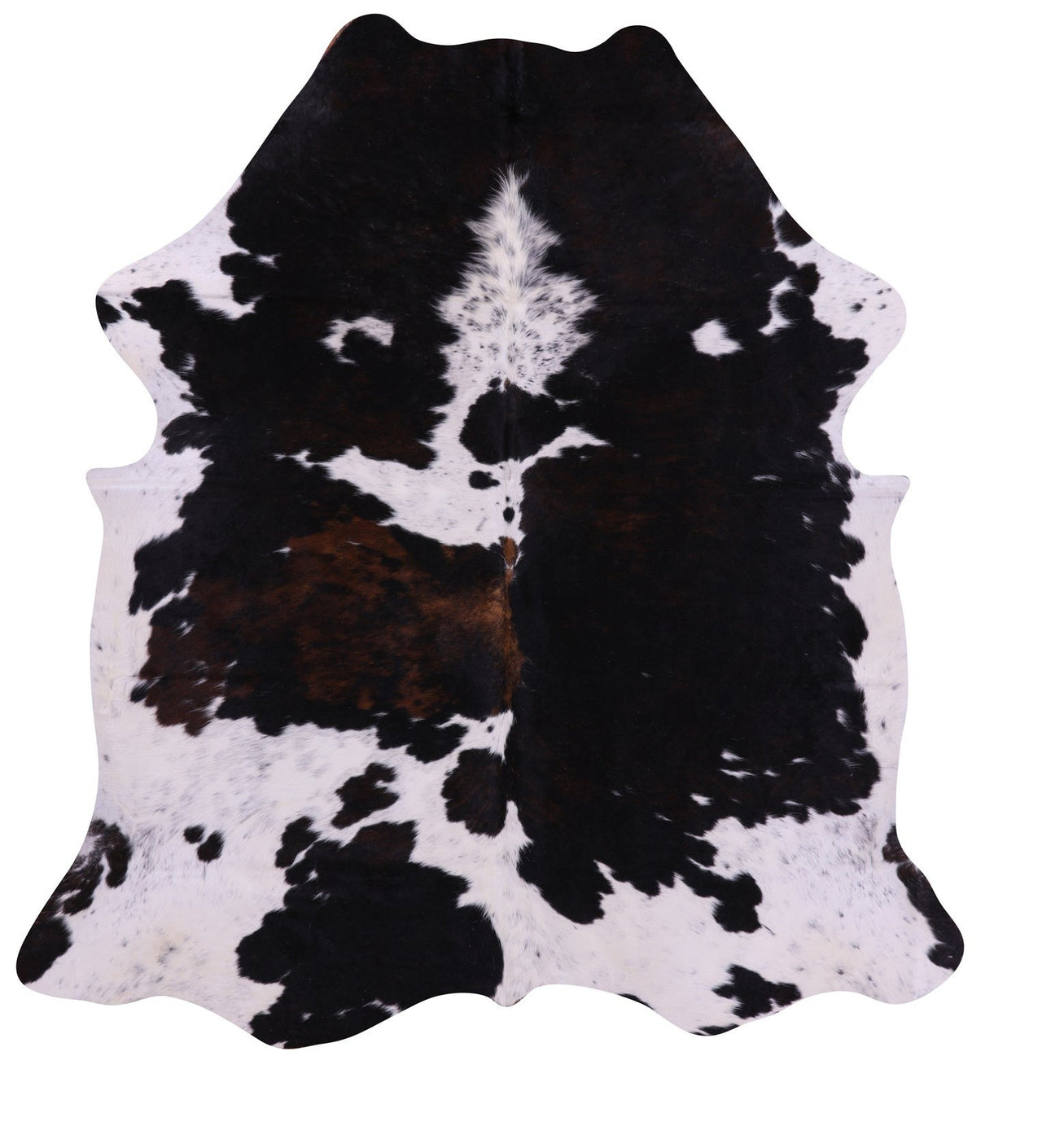 Black & White Natural Cowhide Rug - Medium 6'2"H x 5'9"W