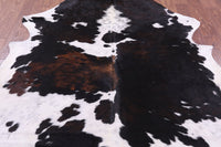 Thumbnail for Black & White Natural Cowhide Rug - Medium 6'2
