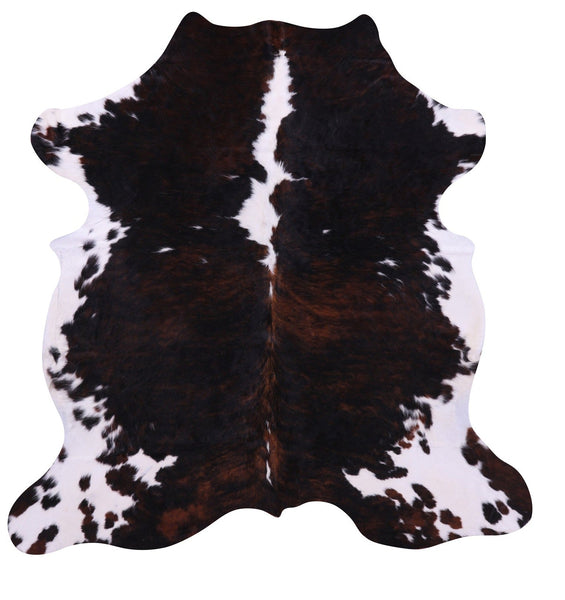 Tricolor Natural Cowhide Rug - Medium 6'5"H x 6'2"W