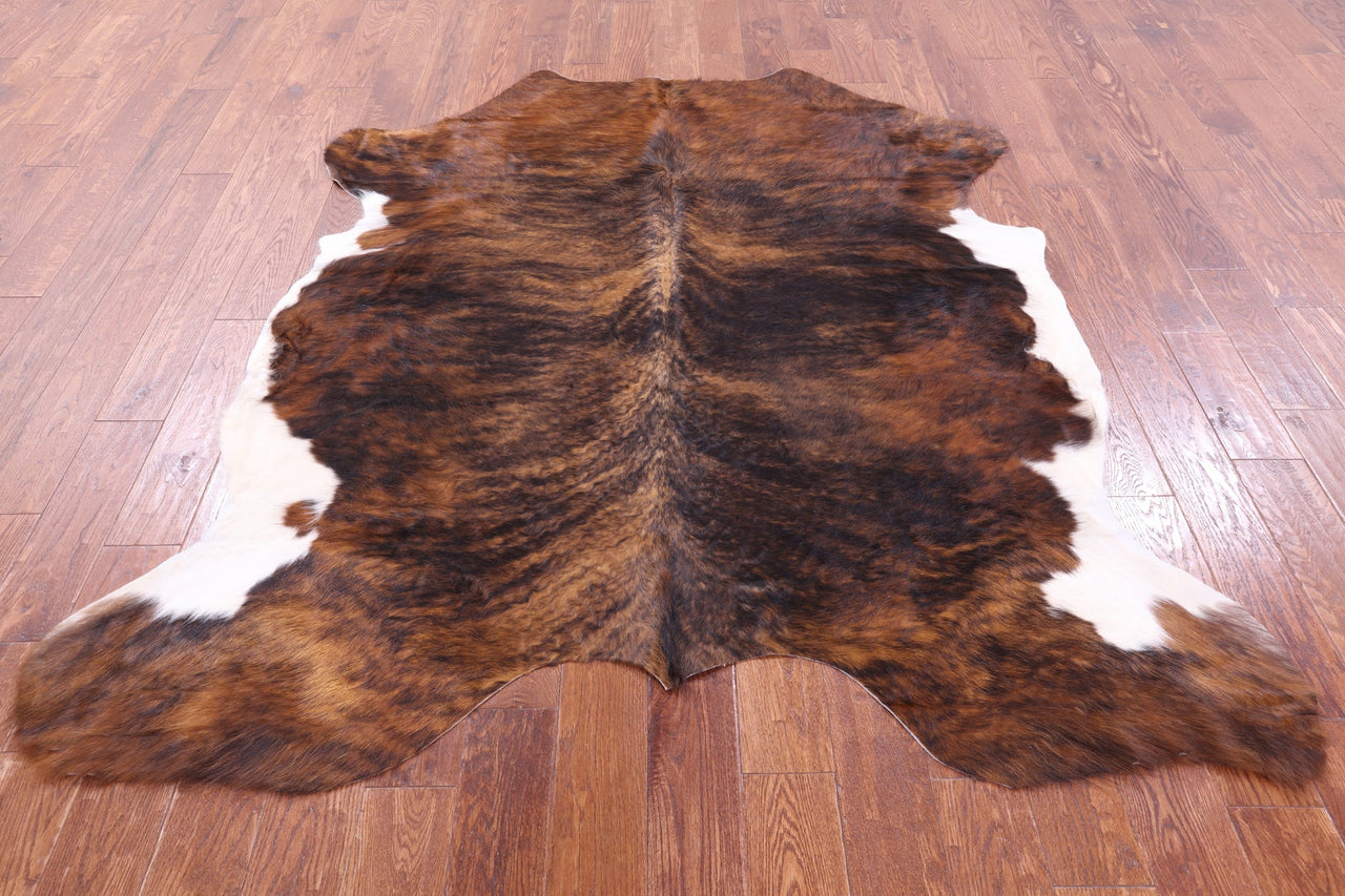 Brindle Natural Cowhide Rug - Large 6'8"H x 6'0"W