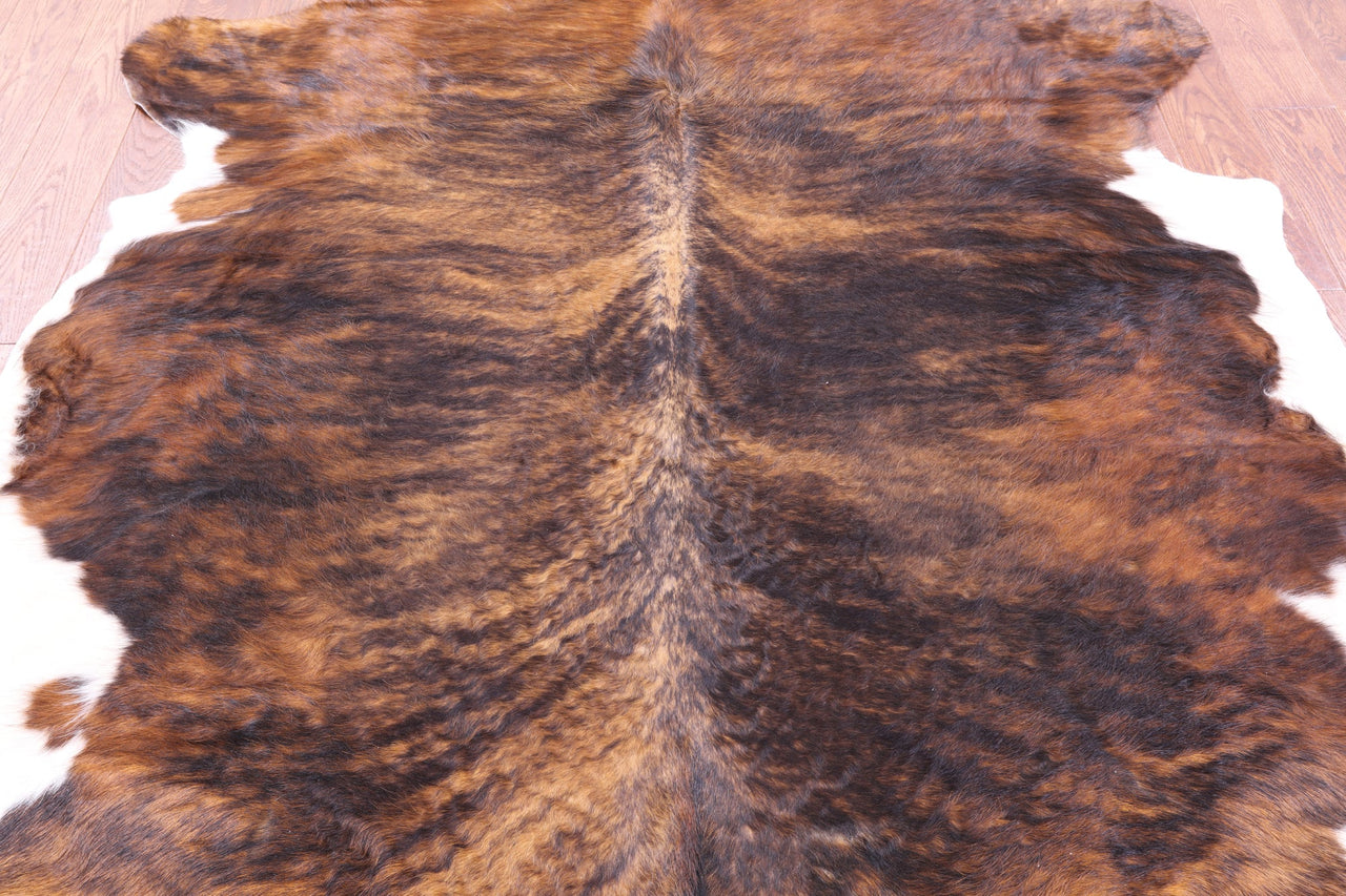 Brindle Natural Cowhide Rug - Medium 6'8"H x 6'0"W