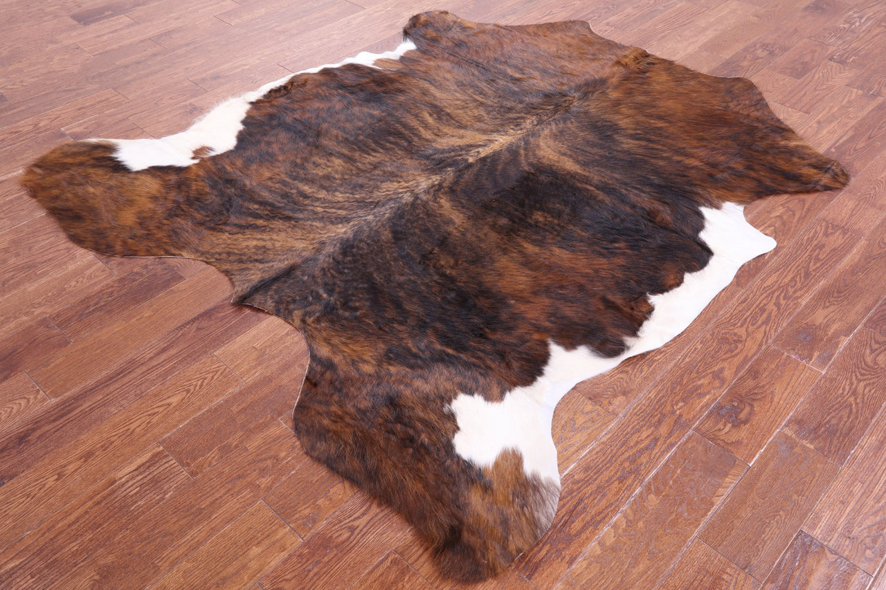 Brindle Natural Cowhide Rug - Medium 6'8"H x 6'0"W