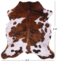 Thumbnail for Brindle Natural Cowhide Rug - Medium 6'9