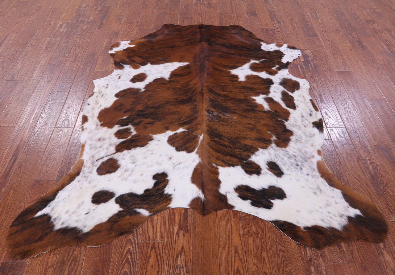 Brindle Natural Cowhide Rug - Medium 6'9"H x 6'4"W