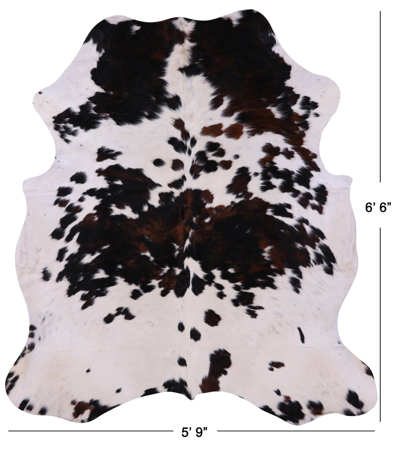 Salt & Pepper Natural Cowhide Rug - Medium 6'6"H x 5'9"W