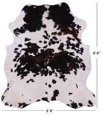 Thumbnail for Salt & Pepper Natural Cowhide Rug - Medium 6'6