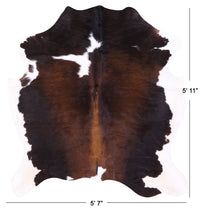 Thumbnail for Tricolor Natural Cowhide Rug - Medium 5'11
