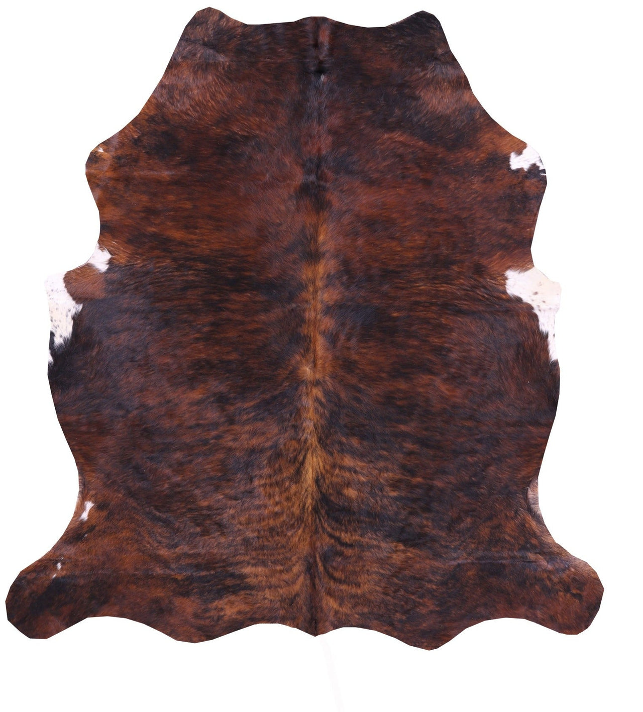 Brindle Brown Natural Cowhide Rug - Medium 6'1"H x 5'8"W