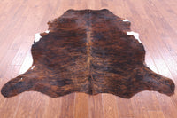 Thumbnail for Brindle Brown Natural Cowhide Rug - Medium 6'1