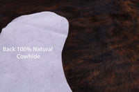 Thumbnail for Brindle Brown Natural Cowhide Rug - Medium 6'1