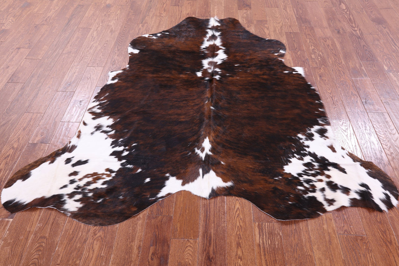 Tricolor Natural Cowhide Rug - Medium 6'6"H x 6'7"W