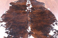 Thumbnail for Tricolor Natural Cowhide Rug - Large 6'6