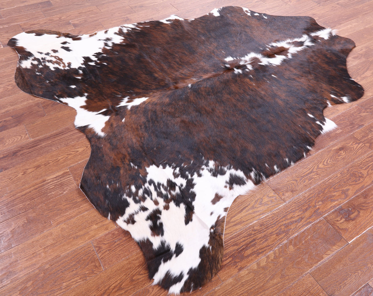 Tricolor Natural Cowhide Rug - Medium 6'6"H x 6'7"W