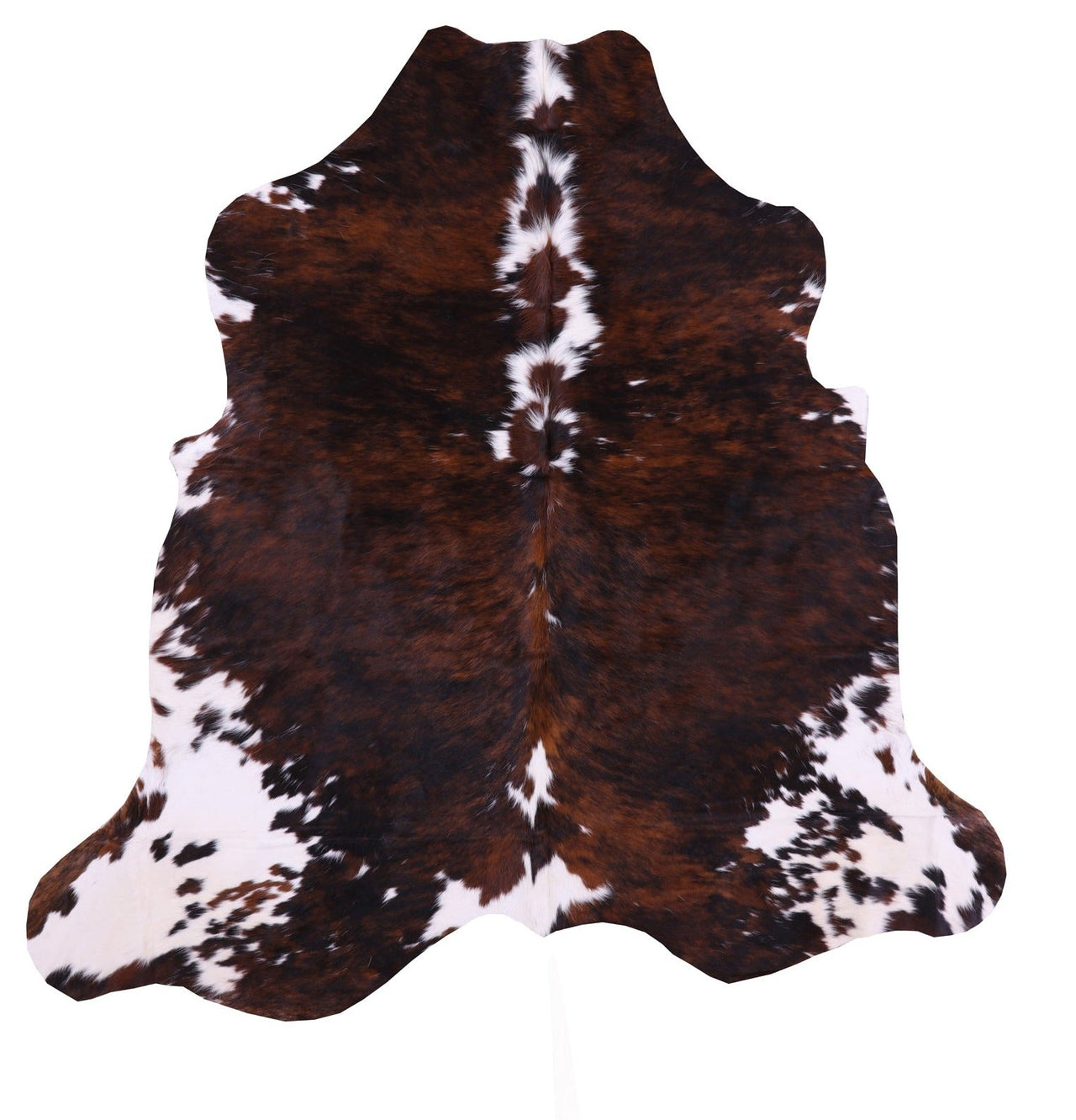 Tricolor Natural Cowhide Rug - Medium 6'6"H x 6'7"W