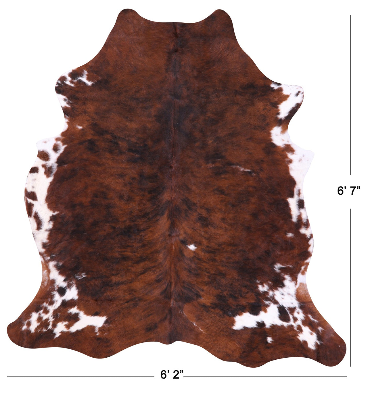 Brindle Natural Cowhide Rug - Medium 6'7"H x 6'2"W