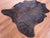 Dark Brindle Natural Cowhide Rug - Large 6'6"H x 6'4"W