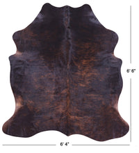 Thumbnail for Brindle Natural Cowhide Rug - Medium 6'6