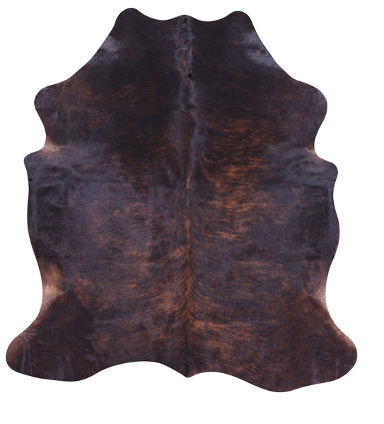 Dark Brindle Natural Cowhide Rug - Large 6'6"H x 6'4"W