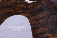 Thumbnail for Brindle Natural Cowhide Rug - Medium 6'7