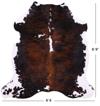 Thumbnail for Brindle Natural Cowhide Rug - Medium 6'9