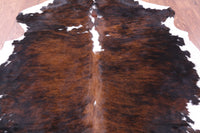 Thumbnail for Brindle Natural Cowhide Rug - Medium 6'9