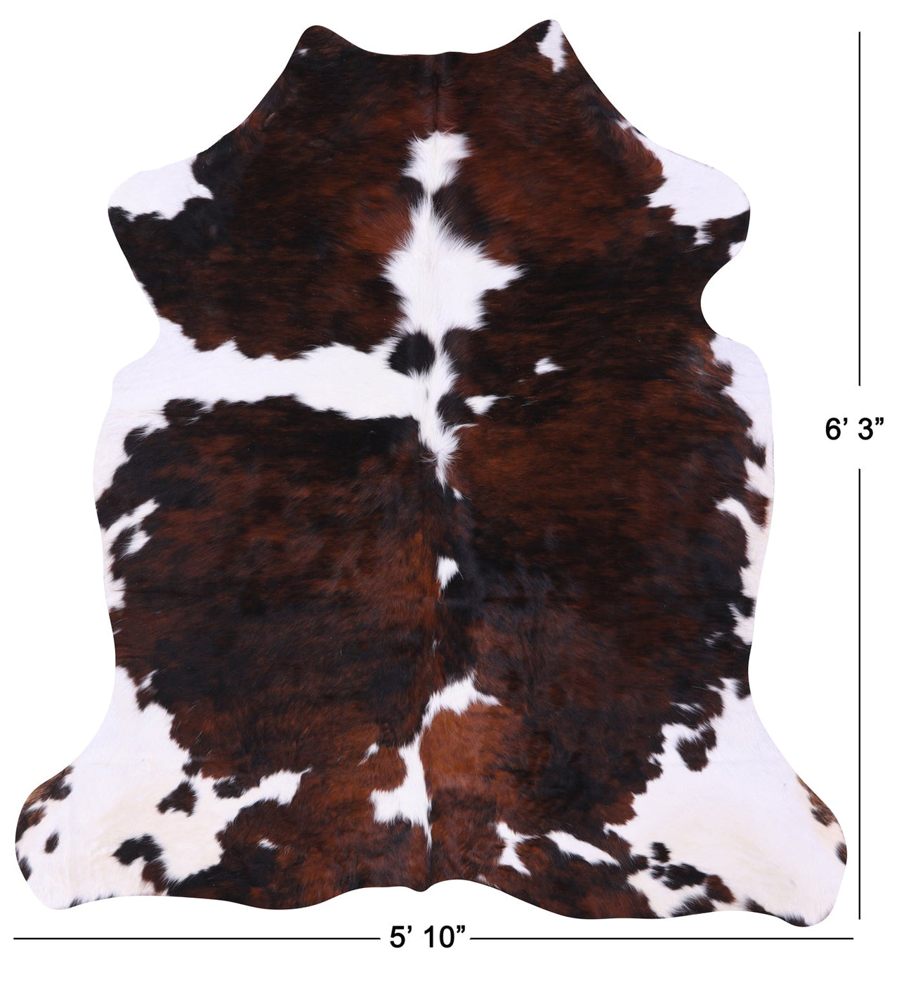 Brindle Natural Cowhide Rug - Medium 6'3"H x 5'10"W