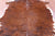 Brown & White Natural Cowhide Rug - Medium 6'2"H x 5'2"W