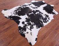 Thumbnail for Black & White Natural Cowhide Rug - Medium 6'8