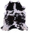 Black & White Natural Cowhide Rug - Large 6'8"H x 6'1"W