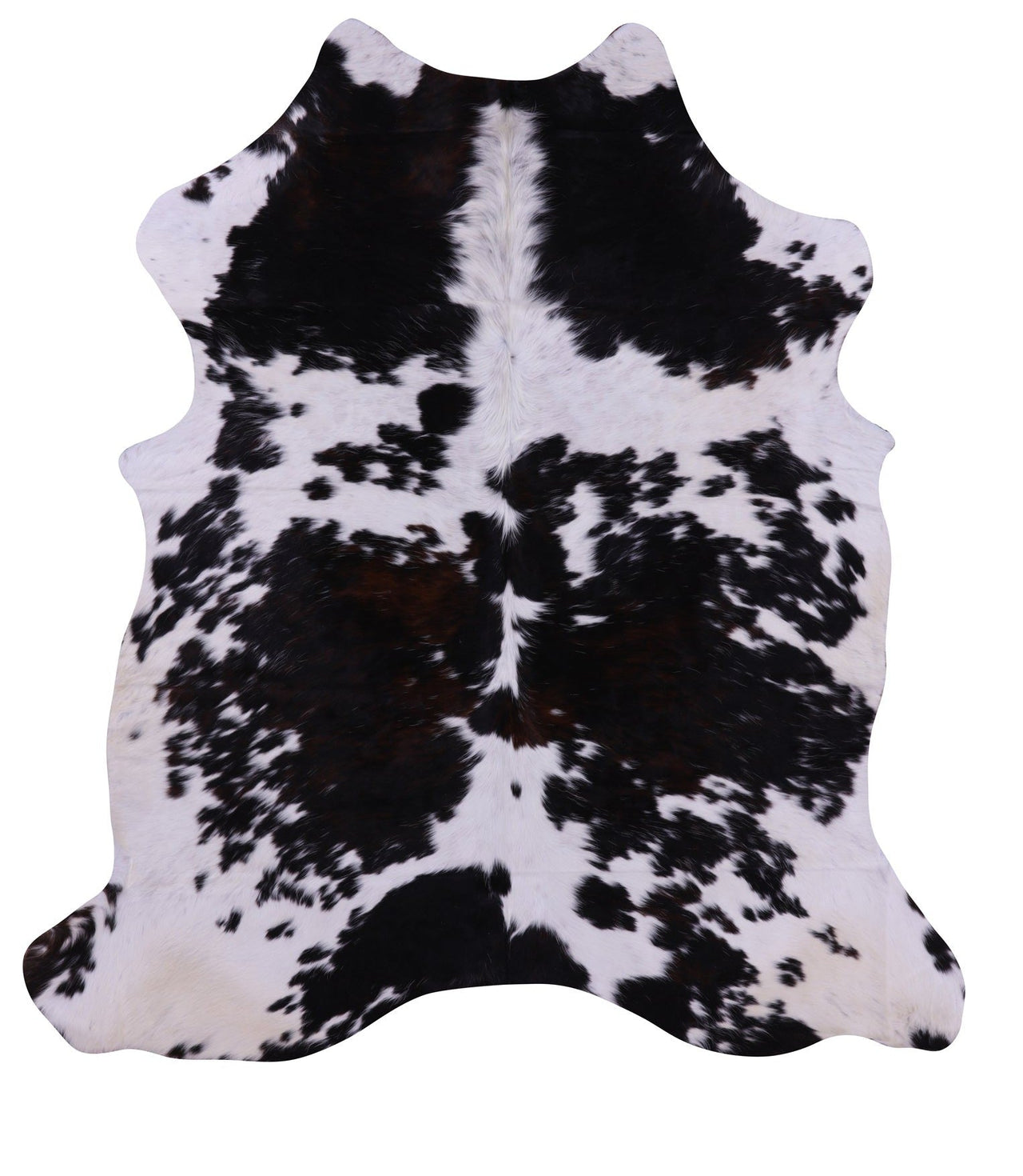 Black & White Natural Cowhide Rug - Medium 6'8"H x 6'1"W