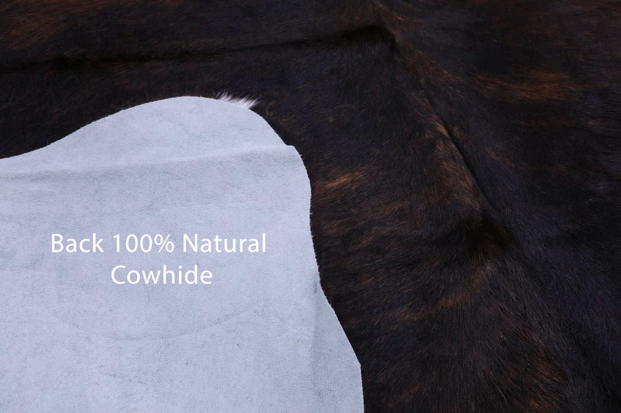 Brindle Natural Cowhide Rug - Medium 6'7"H x 5'9"W