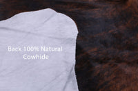 Thumbnail for Brindle Brown Natural Cowhide Rug - Medium 5'10