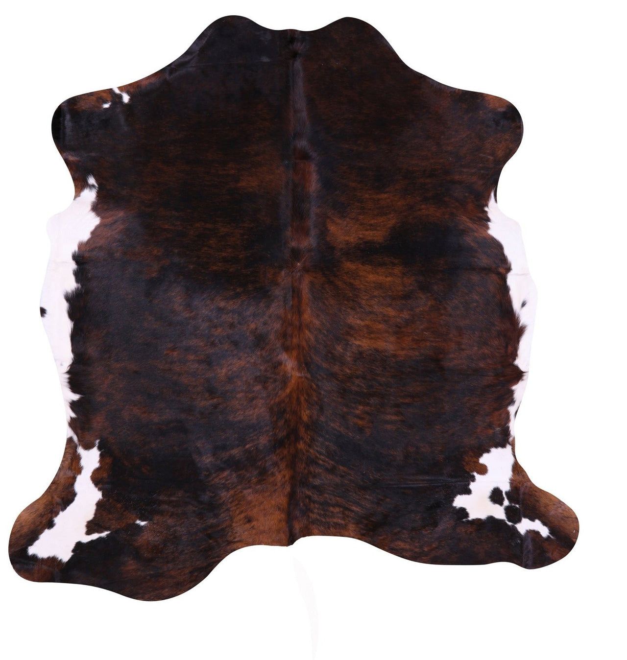 Brindle Brown Natural Cowhide Rug - Medium 5'10"H x 6'6"W