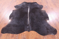 Thumbnail for Black Natural Cowhide Rug - Medium 6'8