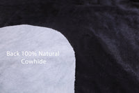 Thumbnail for Black Natural Cowhide Rug - Medium 6'8