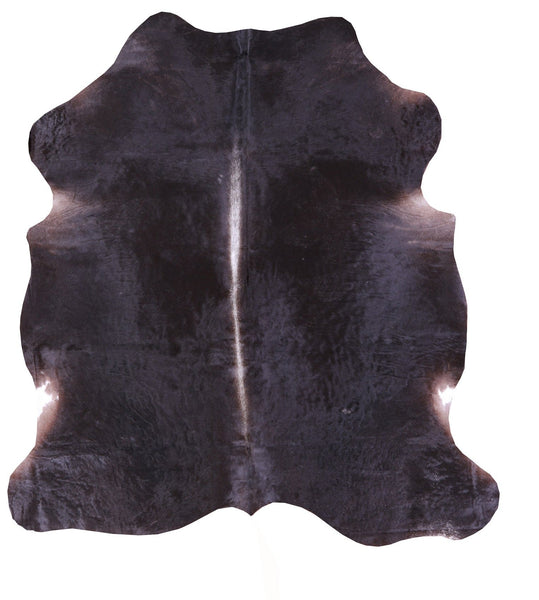 Black Natural Cowhide Rug - Large 6'8"H x 6'2"W